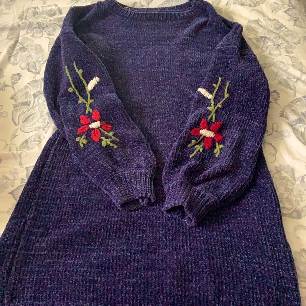 Francesca’s Long Blue Sweater